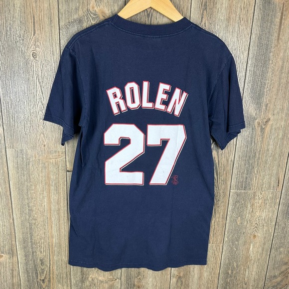 Majestic Other - MLB St. Louis Cardinals Scott Rolen #27 Baseball T-Shirt Navy Blue Medium